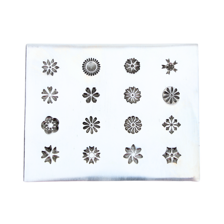 Mini Flowers Shot Plate 16 Designs Impression Dies