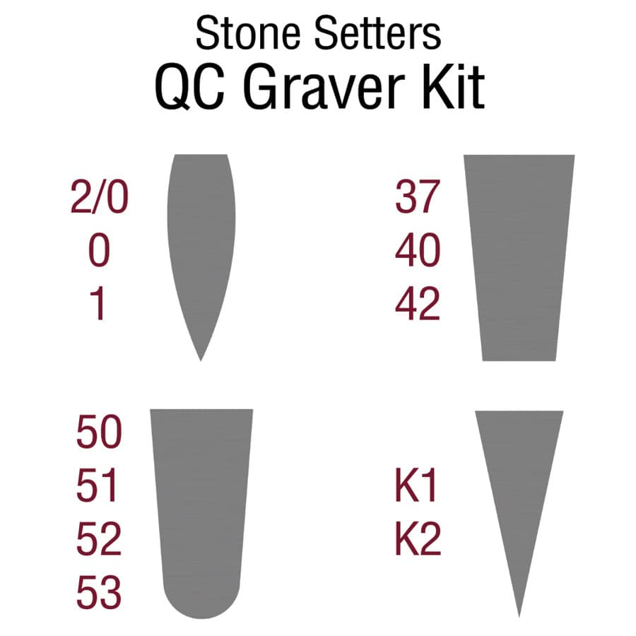 GRS HSS QC Stone-Setter's Graver Kit