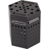 Ikohe 8-inch rotating hexagonal magnetic tool caddy organizer for jewelers with wood finish and multiple compartments