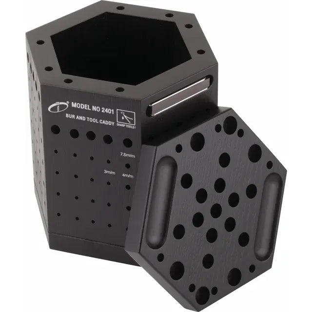 Ikohe® Rotating Hexagonal Magnetic Jewelers Bur and Tool Caddy Organizer
