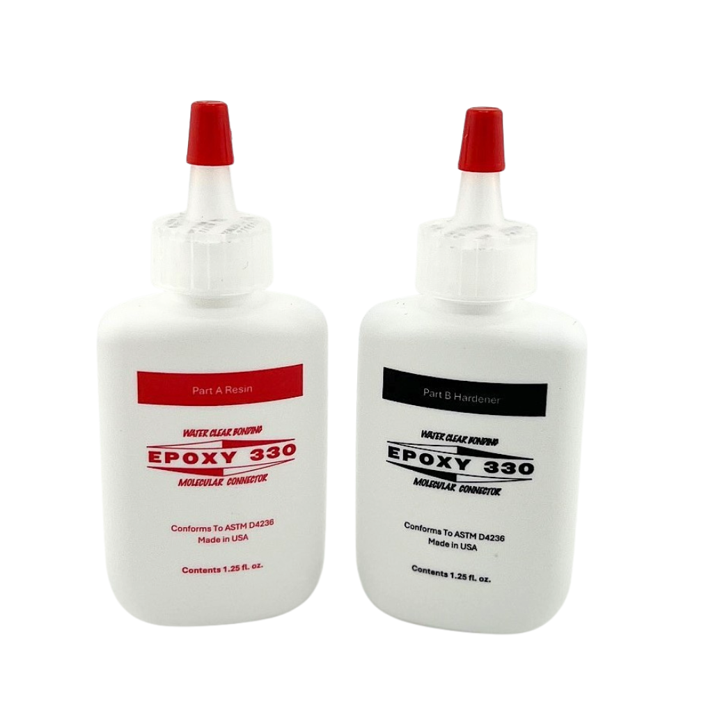 Epoxy 330 Glue two-part fast-setting clear adhesive for jewelry and inlay projects