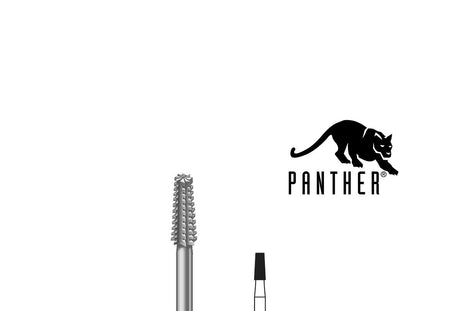 Panther 0.6 mm cross-cut cone square dental burs 6-pack with 3/32" shank and Fig 23 design
