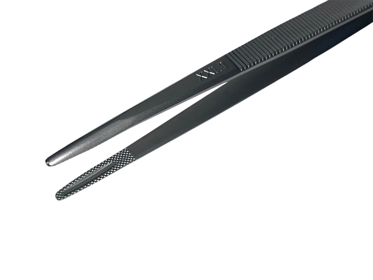 Swiss Diamond Tweezers Grooved Matte – M1 .9mm, L1 1.2mm, XL1 1.8mm, XXL1 2.4mm 🇨🇭