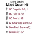 GRS 022-525 Stone setters Mixed Graver Kit