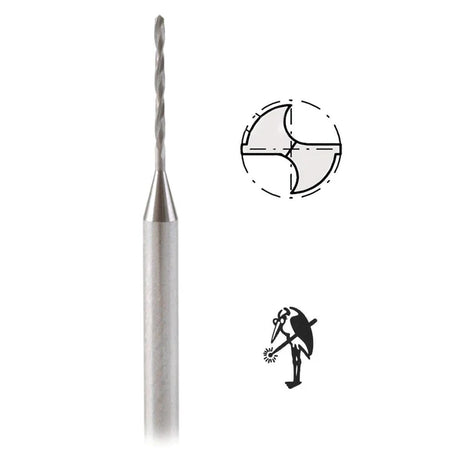 Busch® Fig 77 Tungsten Vanadium Twist Drills on 3/32" Shanks .50mm-2.00mm (6 Pack)