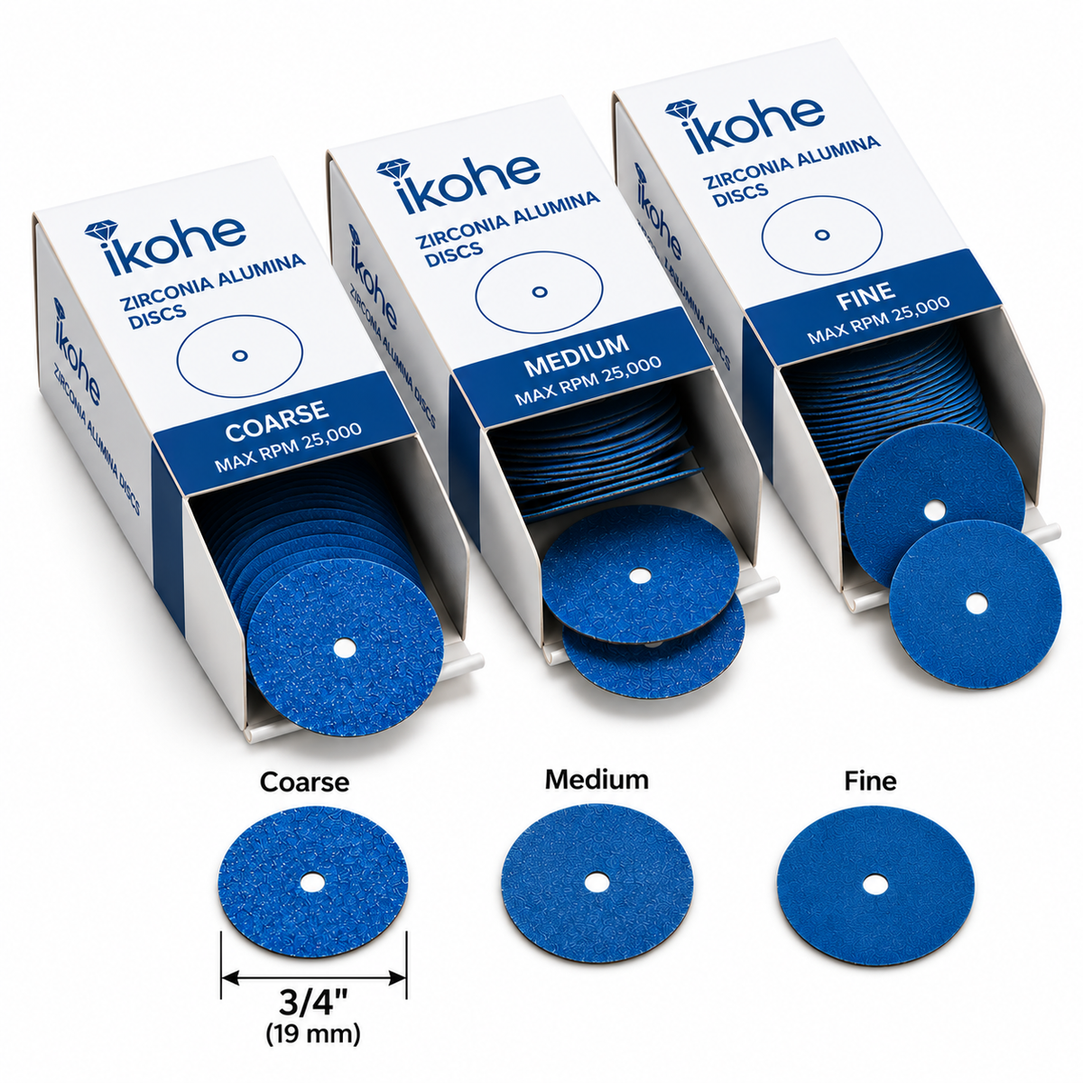 Platinum Zirconia Pin Hole Sanding Discs – 3/4", Box of 100