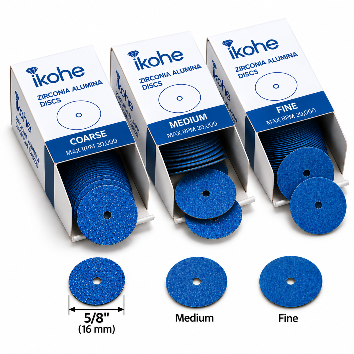 5/8" Zirconia Pin Hole Sanding Discs for Platinum – 100/Pk