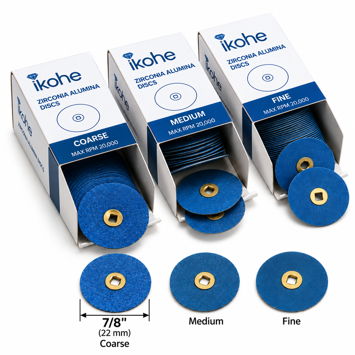 7/8" Zirconia Snap-On Sanding Discs for Platinum – 50/Pk