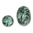 Teardrop-shaped African Turquoise Drops gemstone 30x10x6mm blue-green with natural matrix for jewelry making