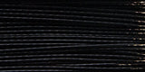 Close-up of black 0.014 inch gauge Soft Flex Wire on a 100 ft spool for flexible jewelry making and beading projects