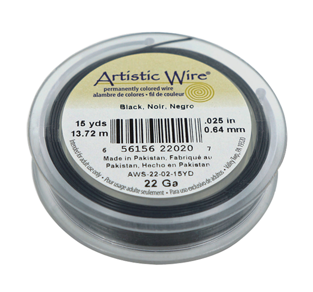 22 Gauge Black Artistic Wire - 15 Yards