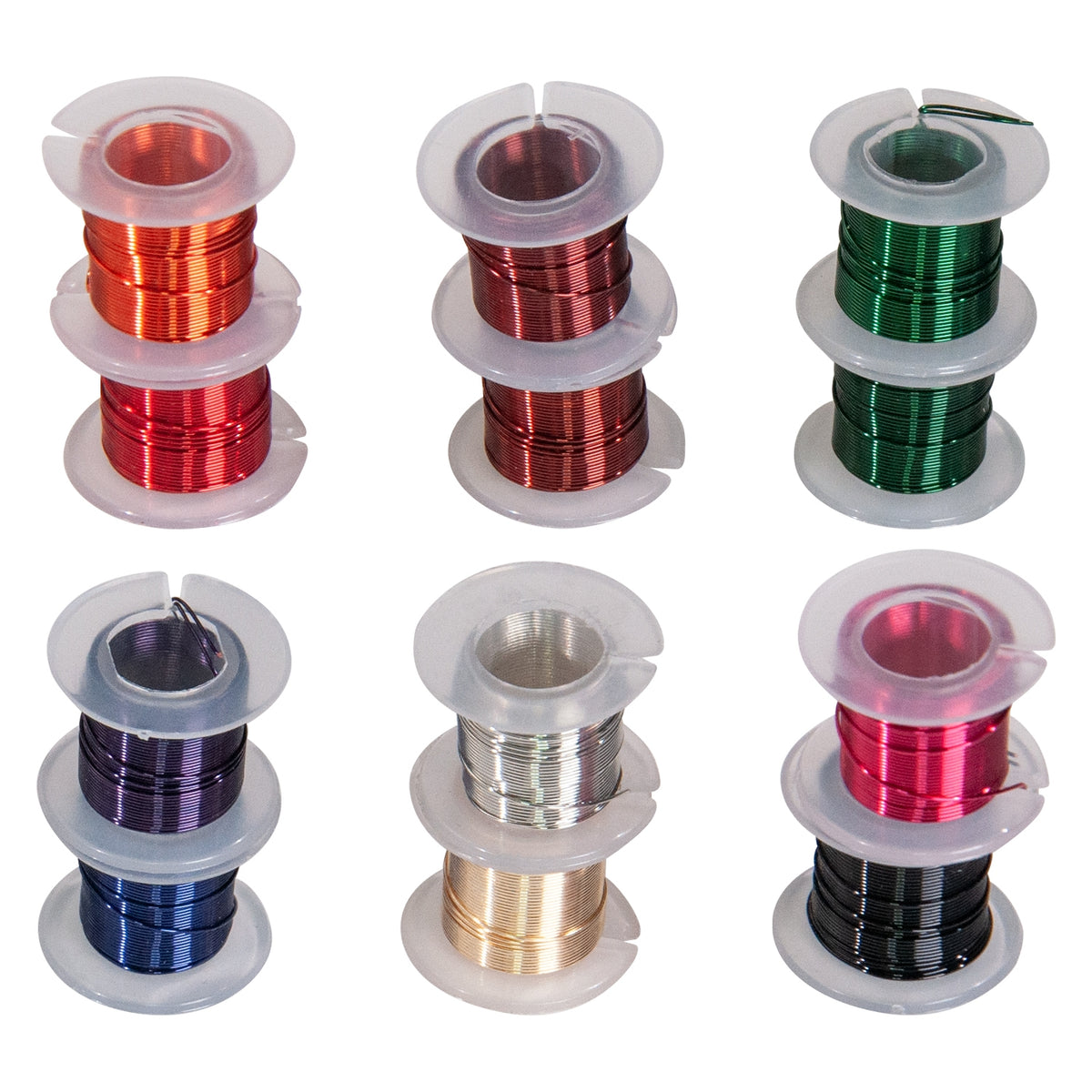 Custom Color Wire Artistic Wire - 12-Pack of 26 Gauge Colored Copper Wire for Crafts ...