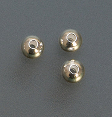Pack of 100 polished 4mm sterling silver seamed beads for jewelry making