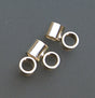 Pack of 100 Sterling Silver Tube Crimps - 3 mm x 3 mm