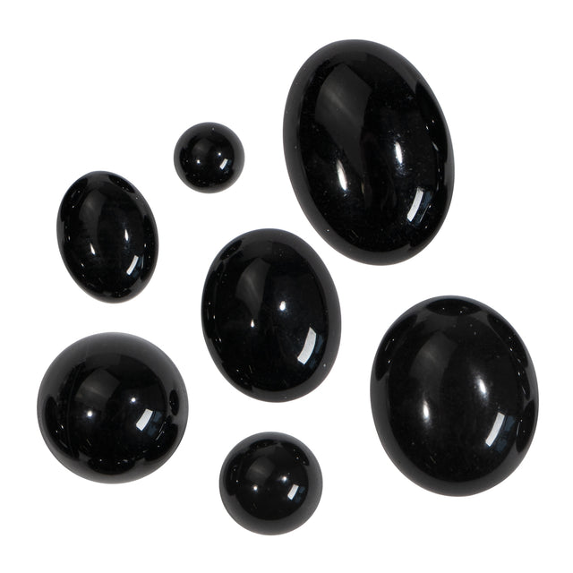 8 MM Black Onyx Round Cabochon - Per Piece