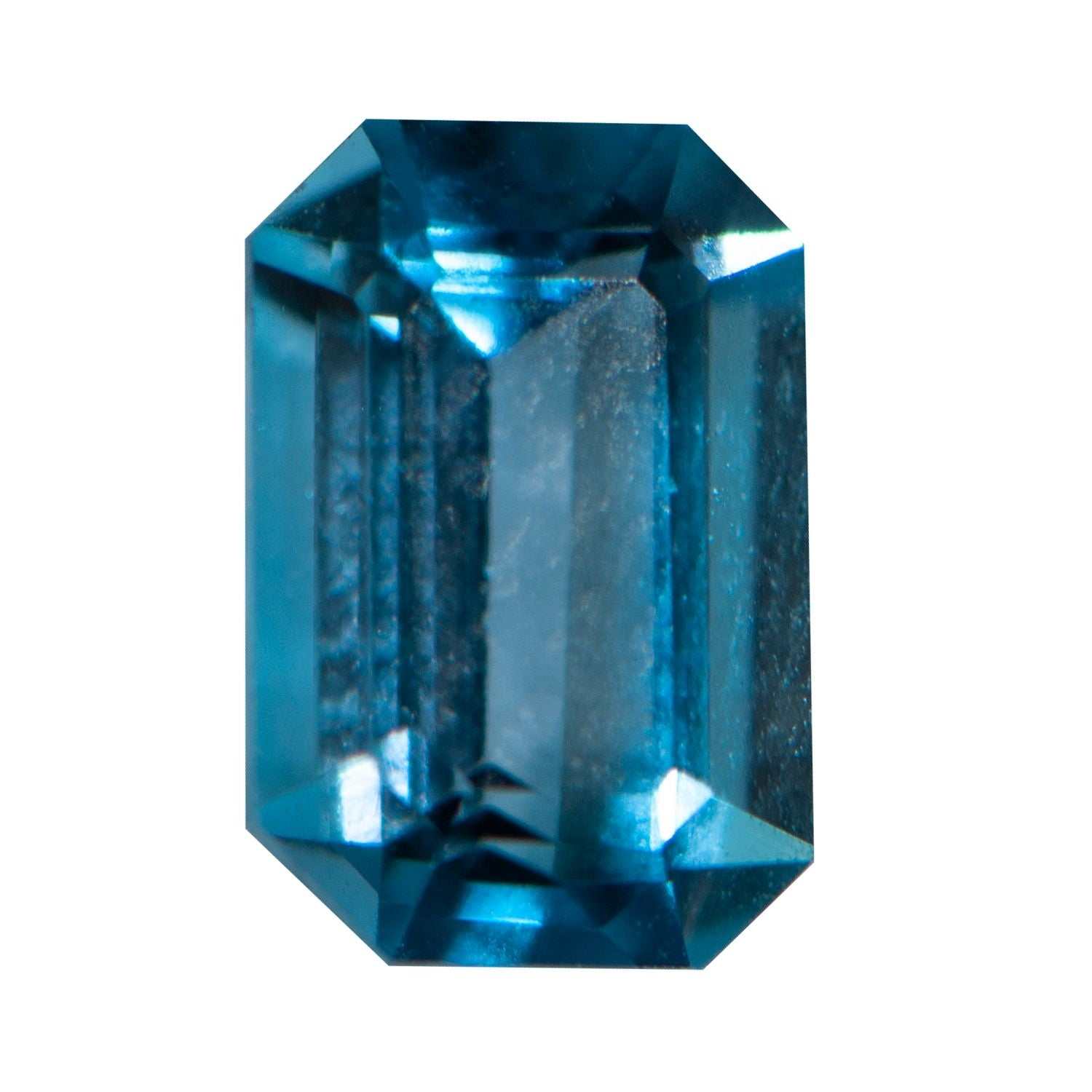 Blue Topal 6 x 4mm Emerald Cut Faceted Gemstone - Stunning Jewelry