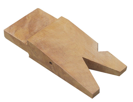 Double V-Slot Wooden Bench Pin made of durable wood with two V-slots for secure metalworking and jewelry making.