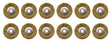 12/Pk 3/4" Unmounted Crimped Brass Brushes, 3/32" Hole