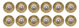 12/Pk 3/4" Unmounted Straight Brass Brushes, 3/32" Hole