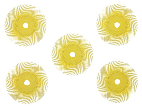 5 Pack of  3" Yellow Radial Discs - 80 Grit