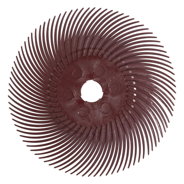 3M Radial Disc 3 inch 220 grit red abrasive bristle disc pack of 5 for rust and oxidation removal on metal plastic painted surfaces