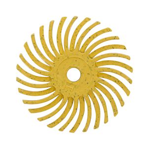 3M Radial Disc 3/4 inch 80 grit yellow abrasive disc for uniform finishing, pack of 12