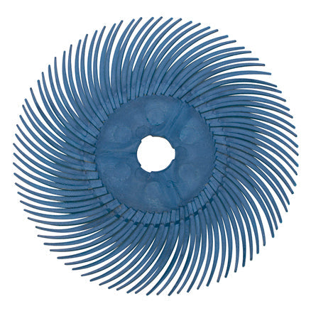 3M Radial Bristle Disc 3 inch blue 400 grit abrasive tool for rust removal and finishing