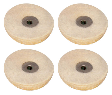 Set of four unmounted 30x5cm chamois brushes for car detailing and polishing