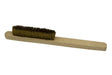 Soft Brass Brush with 4-row soft brass bristles and wooden handle for gentle cleaning and polishing of jewelry and metals