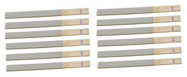 12 Pack - 11" x 3/4" Grit 3/0 Emery Sanding Sticks