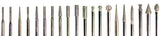 Assortment Of 20 Diamond Burs, 3/32" Shank