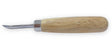 Burnisher curved with wooden handle for precise leather edge burnishing and smooth finish