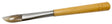 Agate burnisher with round wooden handle and Flat Stone No.14 design for precise metal and stone detailing
