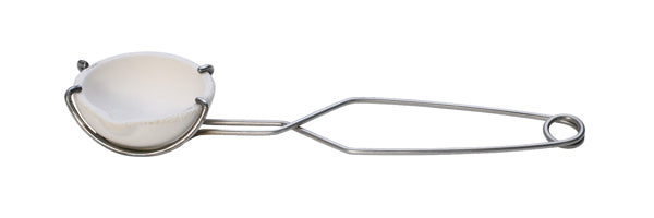 Small WHIP Melting Dish Holder stainless steel tool with spring grip for small melting dishes