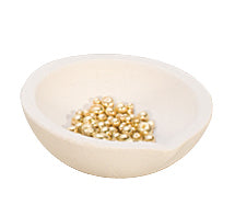 1-3/4 inch ceramic melting dish made of fused silica for high-temperature metal melting and refining