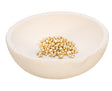 4-inch ceramic melting dish with fused silica construction for high-temperature metal melting up to 2800F