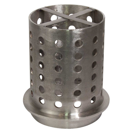 5" x 7" perforated stainless steel casting flask for vacuum-assisted metal casting
