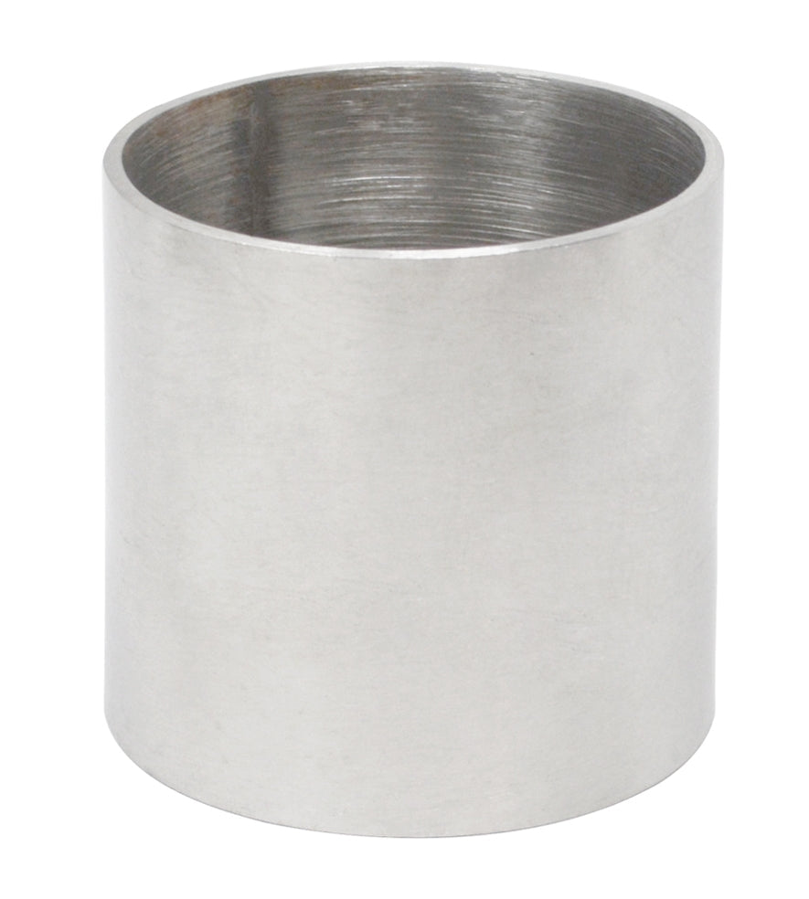 Compact 2-1/2" x 4" solid stainless steel flask with durable, corrosion-resistant construction and thermal shock resistance