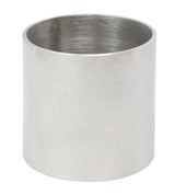 Compact 2-1/2" x 4" solid stainless steel flask with durable, corrosion-resistant construction and thermal shock resistance