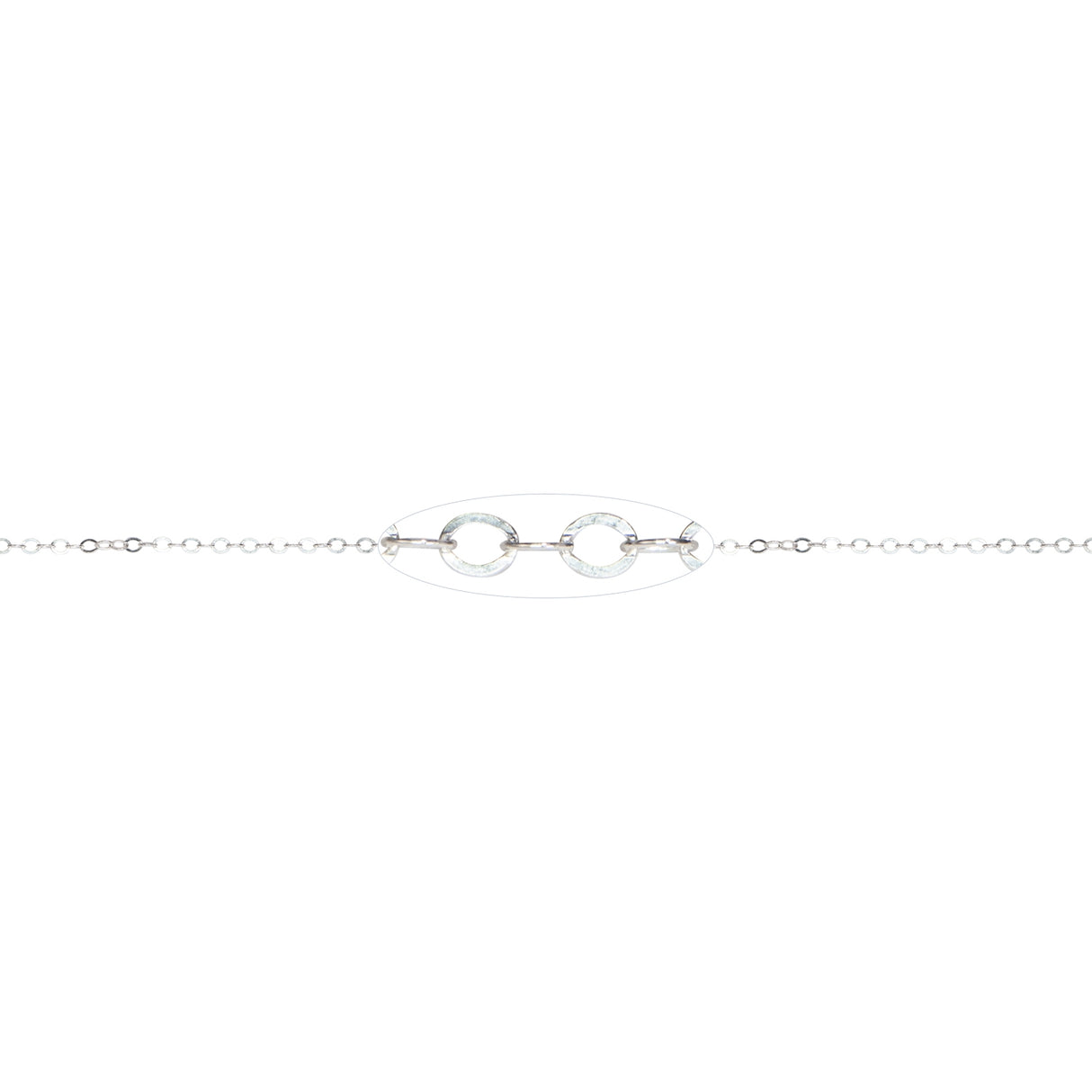 1.73 MM Sterling Silver Flat Cable Chain (Per Inch)