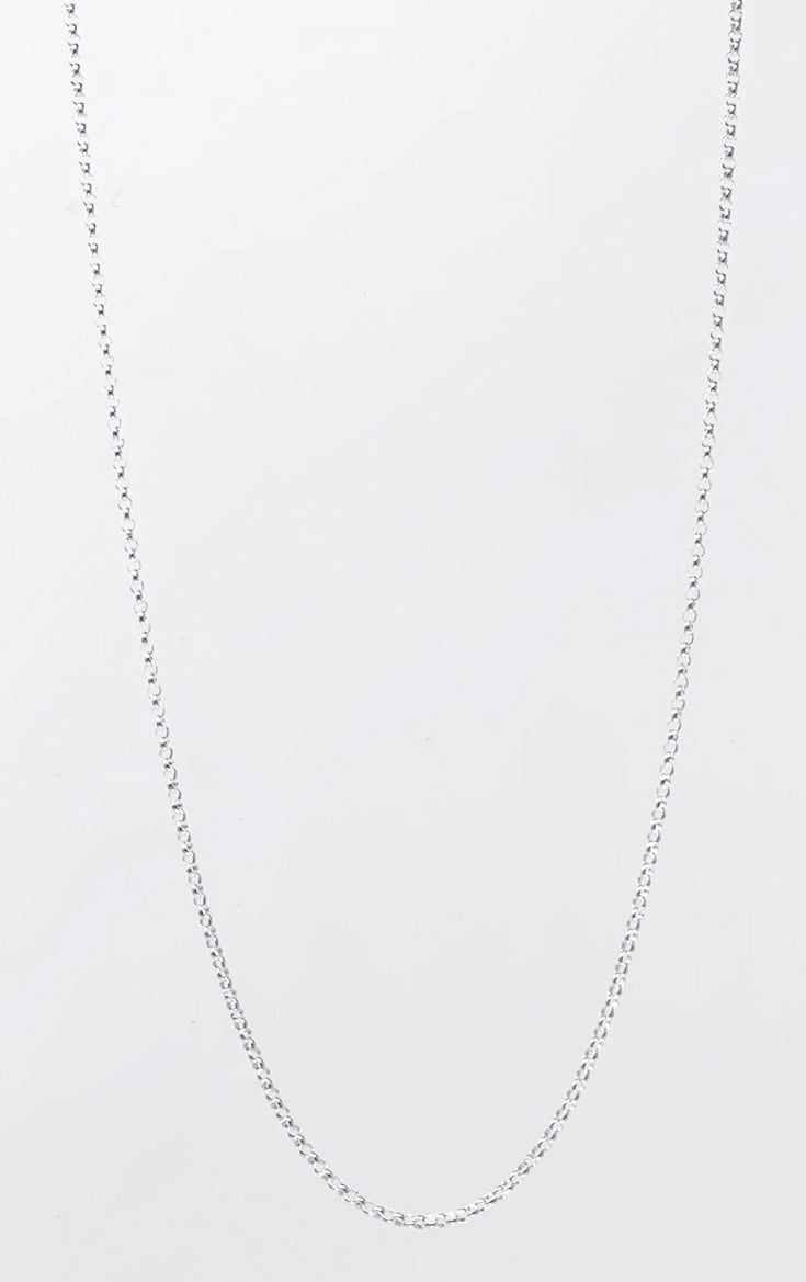 1.4 MM Sterling Silver Belcher Rolo Chain (Per Inch)