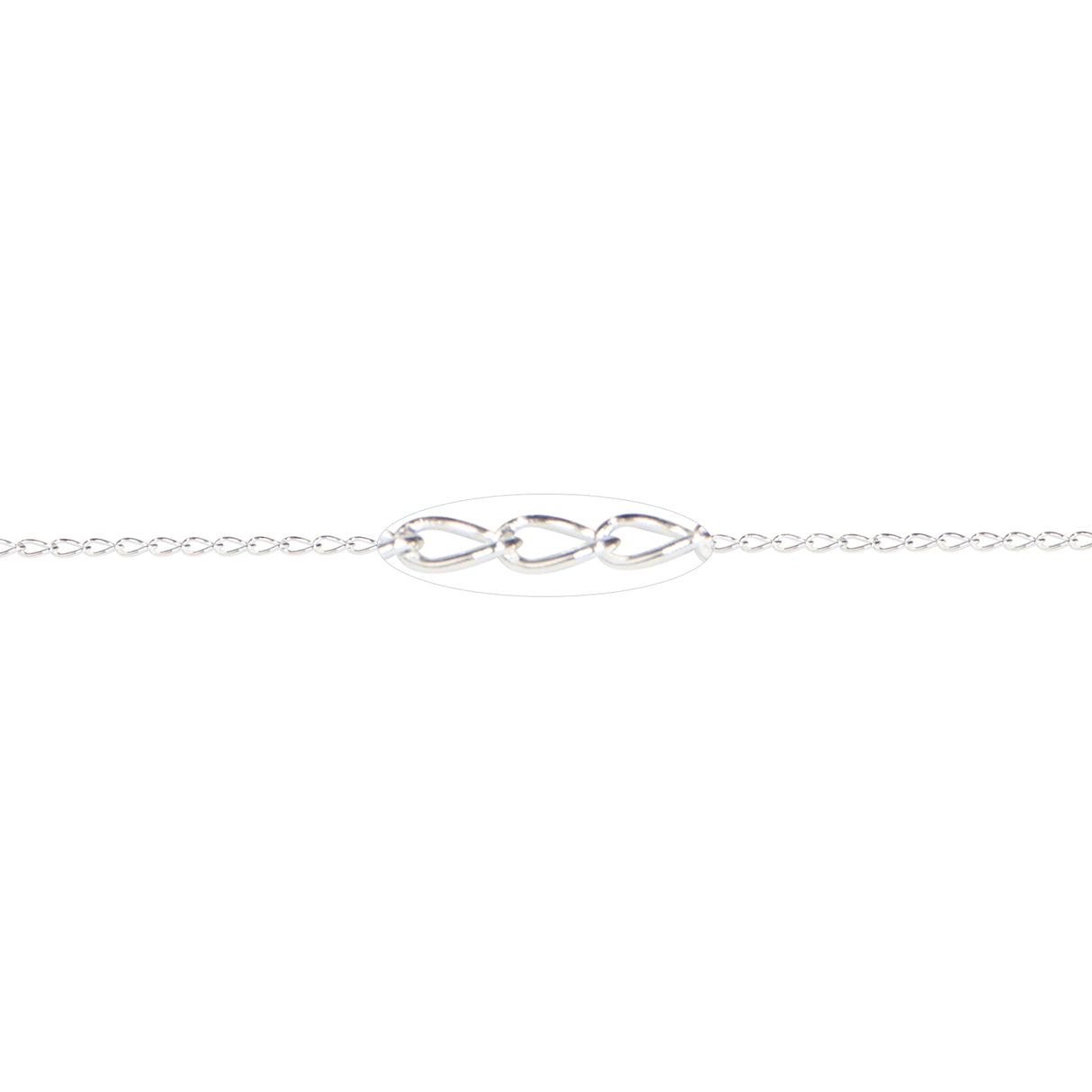 1.1 MM Sterling Silver Curb Chain (Per Inch)