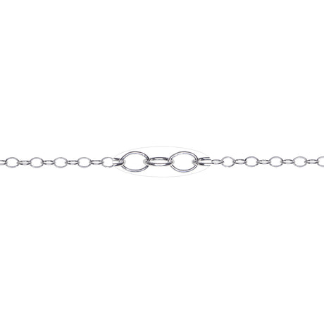 3 MM Sterling Silver Open Cable Chain (Per Inch)