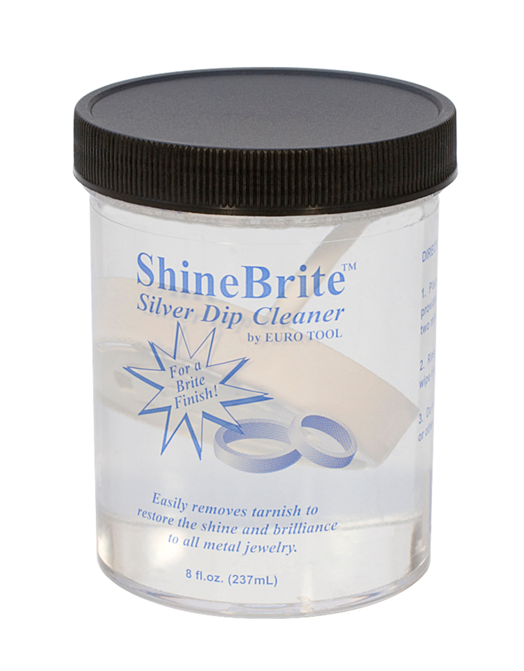 ShineBrite Silver Dip Cleaner - Fast Jewelry Tarnish Removal, 8 Oz