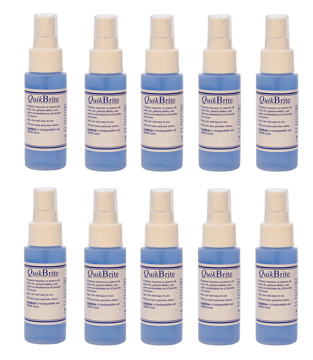 12 Pack QuikBrite Cleaner - 4 Oz Spray Bottles