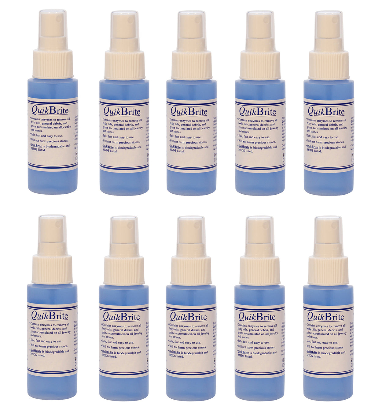 12 Pack QuikBrite Cleaner - 8 Oz Spray Bottles