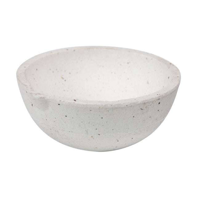 2-3/4 inch white ceramic crucible dish for melting and casting metals