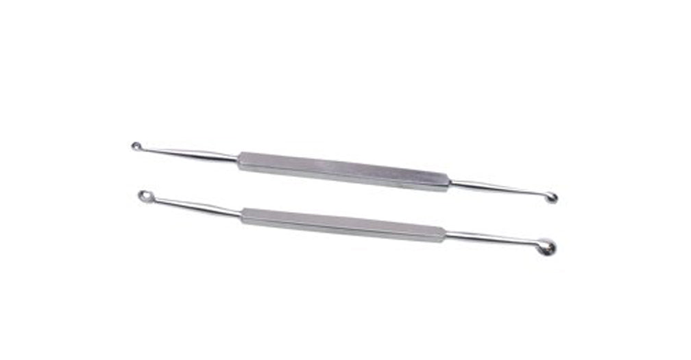 Set of Two Small Double-Ended Scoop Wax Carvers