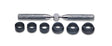 Rolex-style case opener with wrench and six dies for precise watch back removal