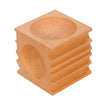 70mm wooden forming block with round depressions and U channels for metal shaping